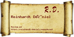 Reinhardt Dániel névjegykártya